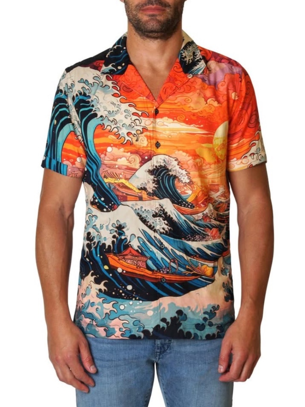 Robert Graham Ride The Wave sport shirt 3XL Classic fit